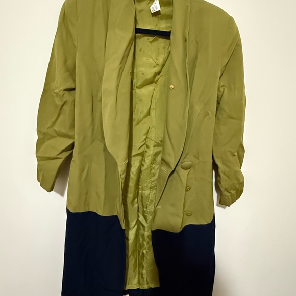 Tahari Olive and Black Blazer/Dress - Picture 2 of 8